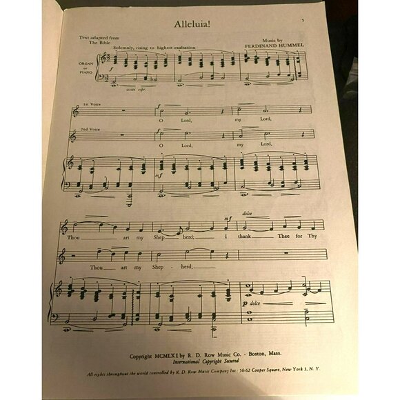 Sacred Duet Masterpieces, Vol. 3 for 2 High Voices, By Carl Fredrickson, 1961 - Picture 6 of 8